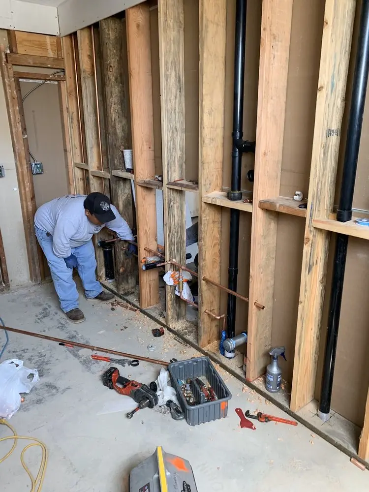 Commercial rough-in plumbing for Gas Line Repair in Franconia Hunt
